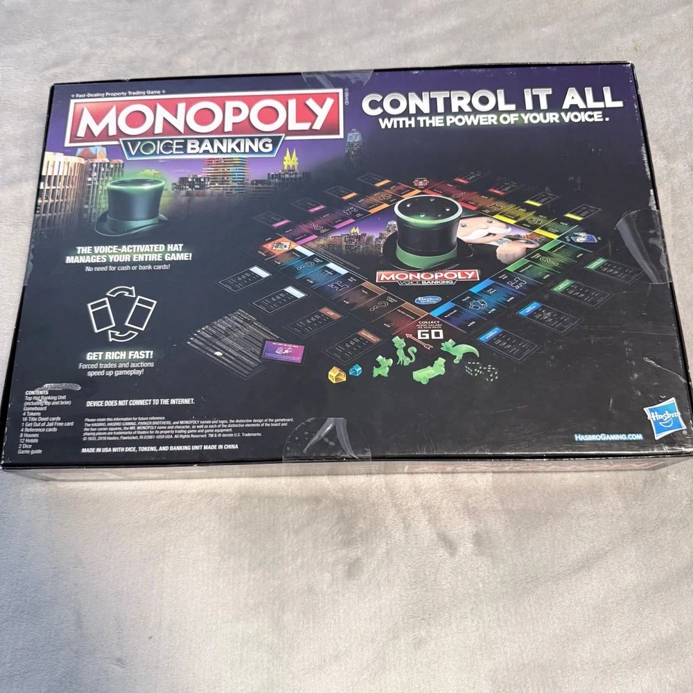 MONOPOLY Voice Banking Board Game Hasbro‎ 2019 Sealed Electronic